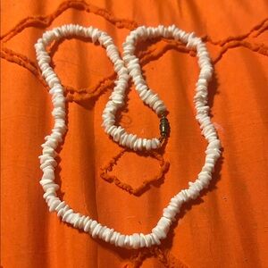 White Shell Chip Necklace